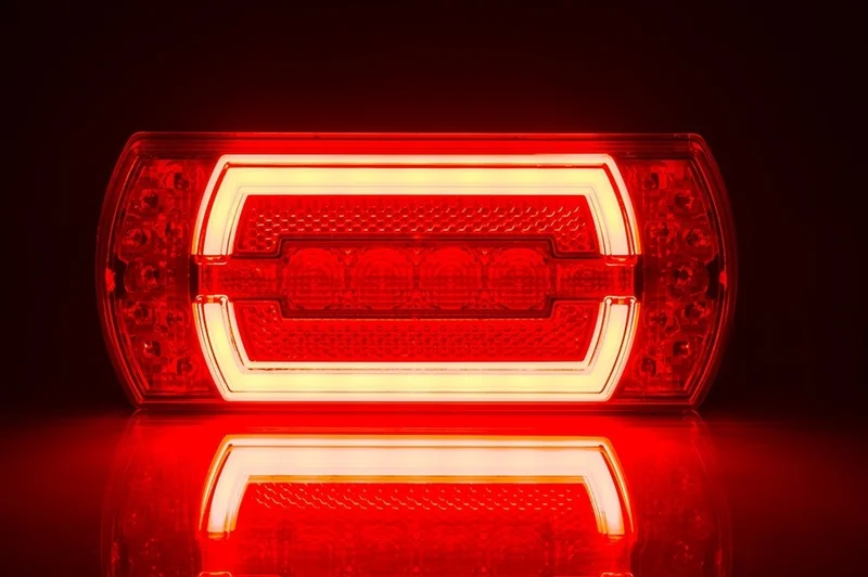 LED Neon rear light incl. fog 12v 1m. Cable H+V Mounting - 7