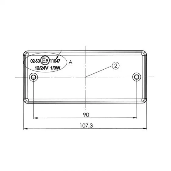 LED 3rd brake light 12/24v - 2