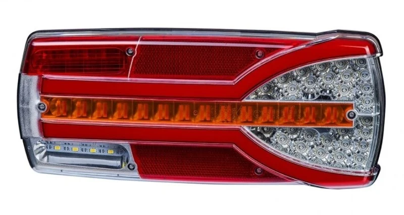 Right LED Rear light dynamic turn signal and license plate light 12-24v 7-PIN - 2