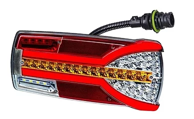 Høyre LED Baklys med dynamisk blinklys og registreringsskiltlys 12-24v, 7-PIN