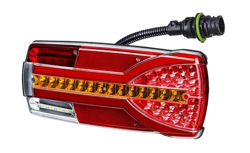 Right LED Rear light dynamic warning light 12-24v 7-PIN AMP - 2