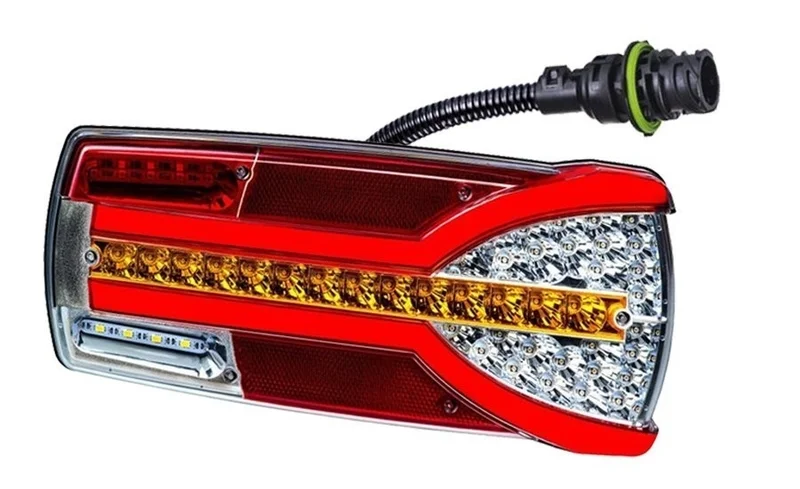 Right LED Rear light dynamic warning light 12-24v 7-PIN AMP connector - 7