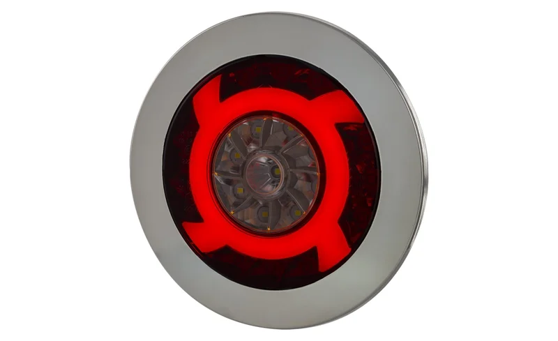 In-felt LED-tåkelys med rygglys 120 mm, 12-24v, 1,5 m kabel.