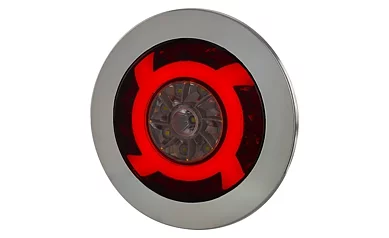 In-felt LED-tåkelys med rygglys 120 mm, 12-24v, 1,5 m kabel.