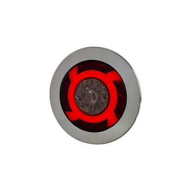Recessed LED fog light with reverse light 120mm. 12-24v 1.5m. cable