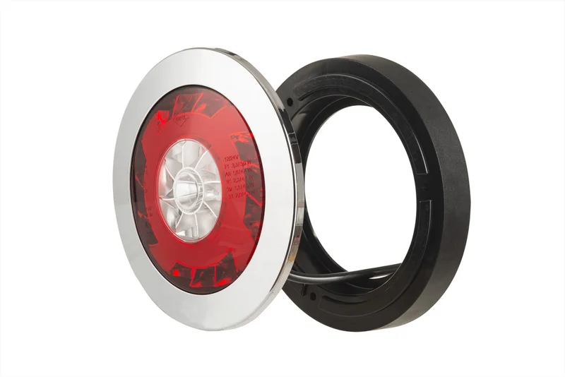 Recessed LED fog light with reverse light 120mm. 12-24v 1.5m. cable - 2