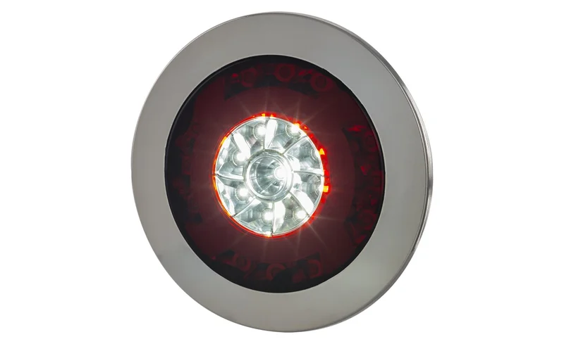 Recessed LED fog light with reverse light 120mm. 12-24v 1.5m. cable - 6