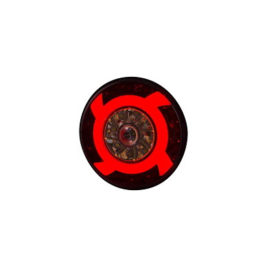 LED fog light with reverse light 120mm. surface mounted 12-24v 1.5m. cable
