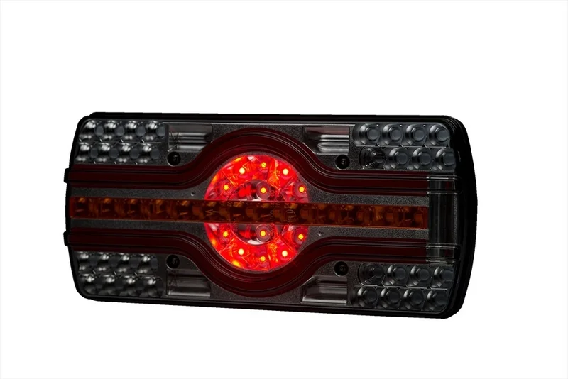 LED neon rear light with license plate light 12-24v 2.0m cable - 5