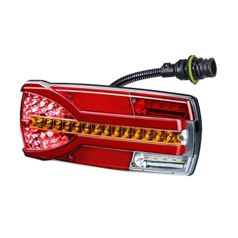 Left LED Rear light dynamic turn signal and license plate light 12-24v 7-PIN