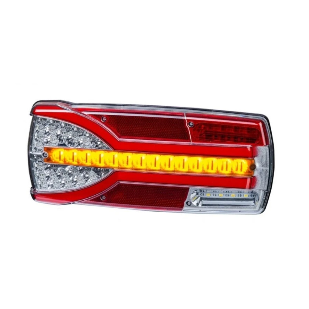 Esquerdo LED Traseiro luz dynamic indicador de direção and luz de matrícula 12-24v 7-PIN