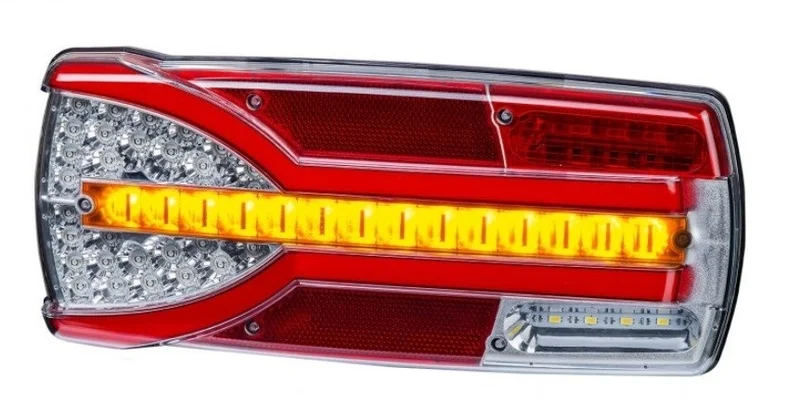 Left LED Rear light dynamic warning light 12-24v 7-PIN AMP connector - 2