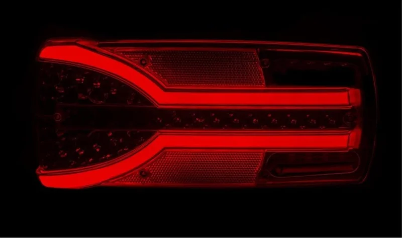 Left LED Rear light dynamic warning light 12-24v 7-PIN AMP connector - 5