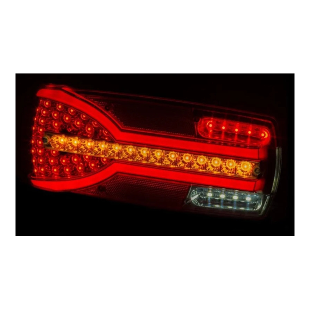 Left LED Rear light dynamic warning light 12-24v 7-PIN AMP connector