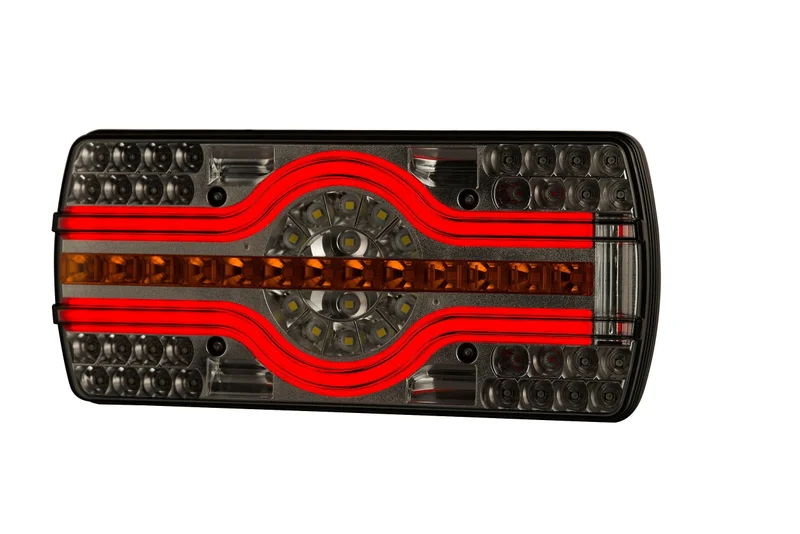 Venstre LED Baklys med skiltbelysning 12-36V 50cm kabel - 2