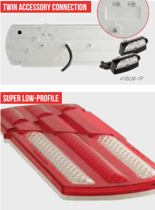 LED slimline rear light without license plate light 12-24v 40cm. cable - 5