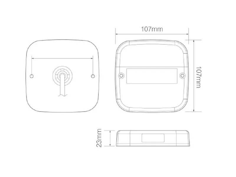 LED compact rear light 12v 50cm. cable - 4