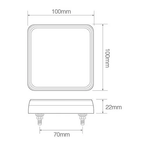 brake light, rear light/indicator/reflector 12v twin pack - 3
