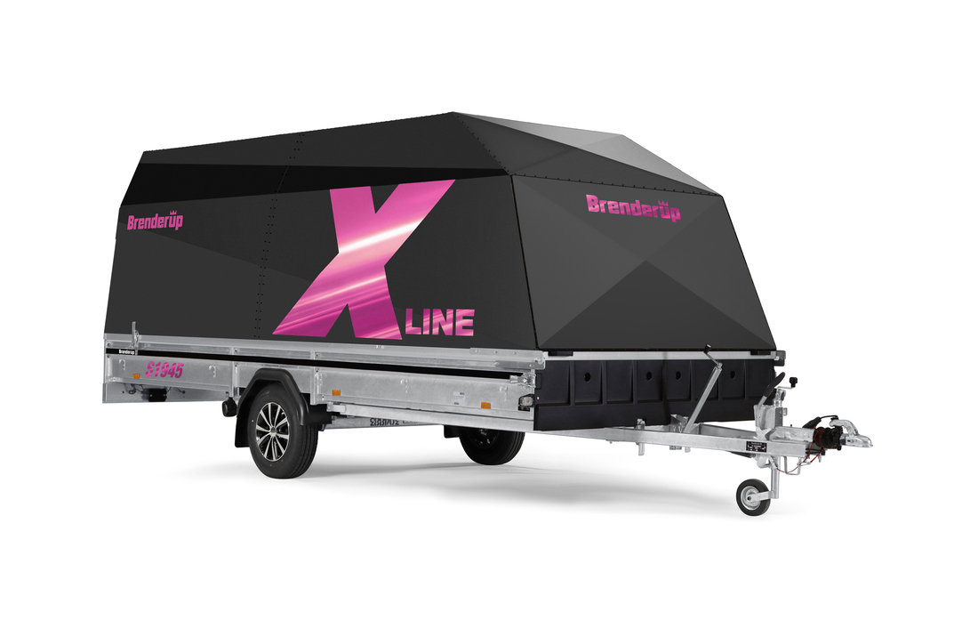Brenderup Snöskotersläp X-line Svart Aurora Pulse Inline 450L 1000 kg