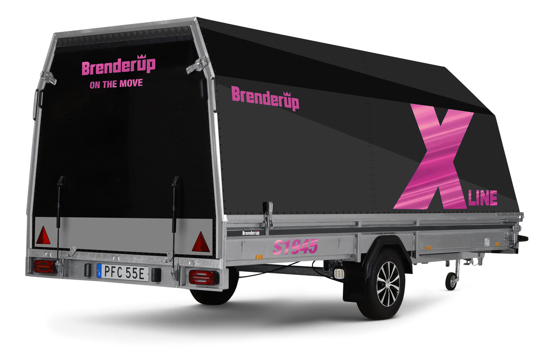 Brenderup Snöskotersläp X-line Svart Aurora Pulse Inline 450L 1240 kg - 5
