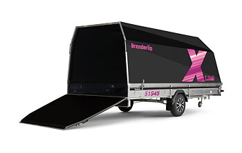 Brenderup Snöskotersläp X-line Svart Aurora Pulse Inline 450L 1240 kg