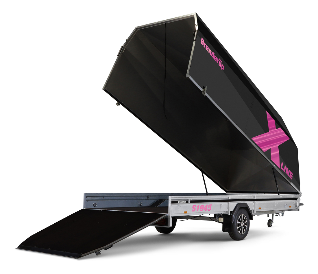 Brenderup Snöskotersläp X-line Svart Aurora Pulse Inline 450L 1240 kg - 3