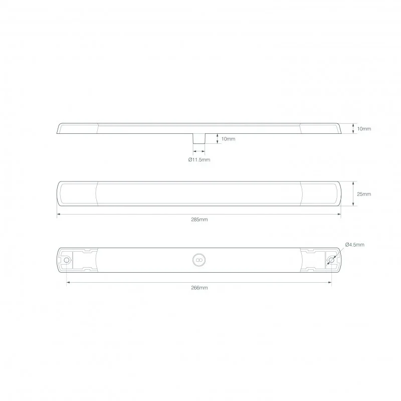 LED Slimline brems- og baklys 12V - 3
