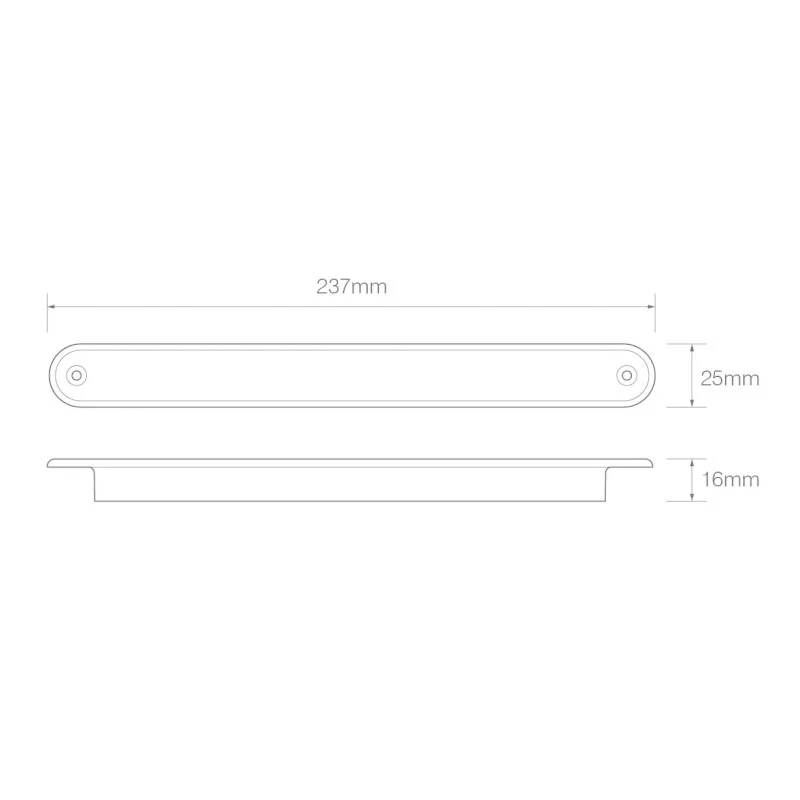 LED Baklys Slimline, transparent linse 24V 40cm kabel - 4