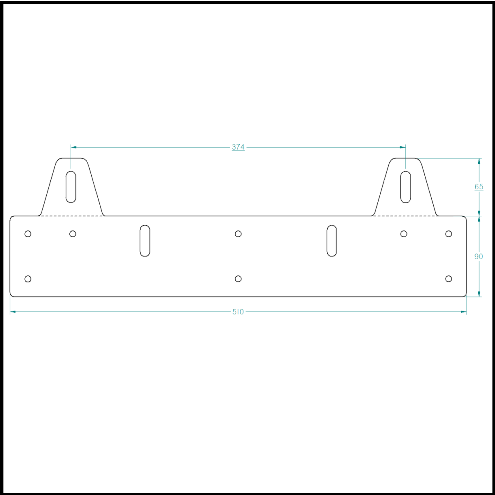 Brakett til 2 ekstralys (140-240mm) - 2