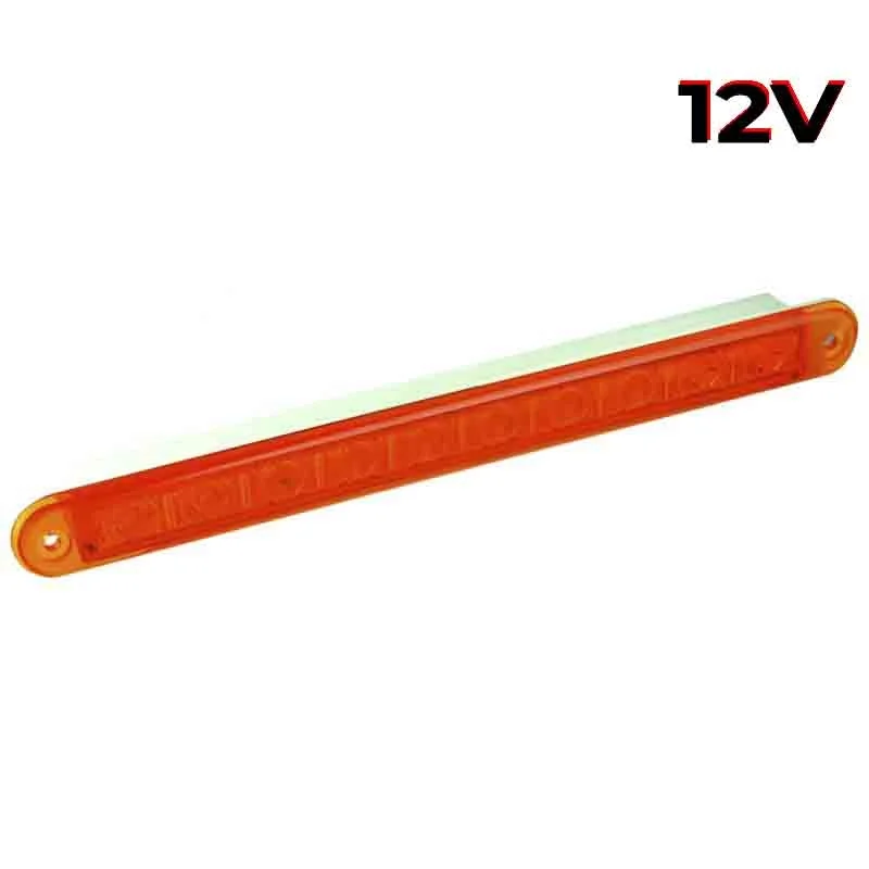 LED Slimline varselslys med amberlinse 12V 40cm kabel