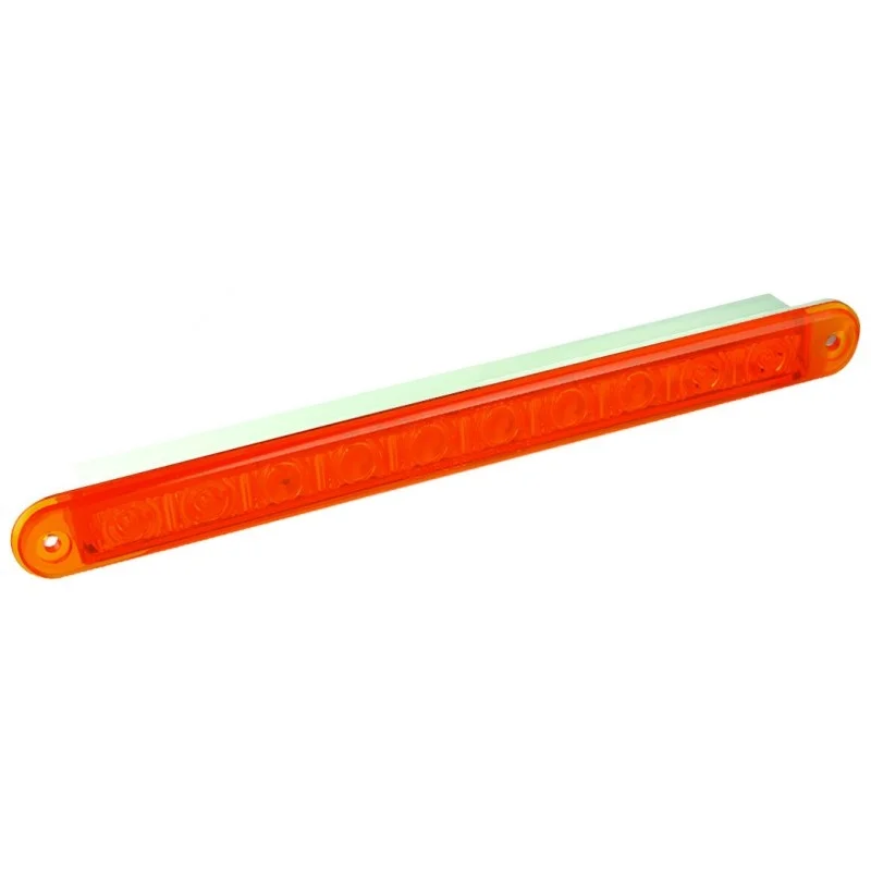 LED dynamisk advarselslys Slimline, amberlinse 12V 40 cm kabel. - 2