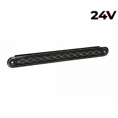 LED kombinationsljus Slimline, svart lins 24V 40cm kabel