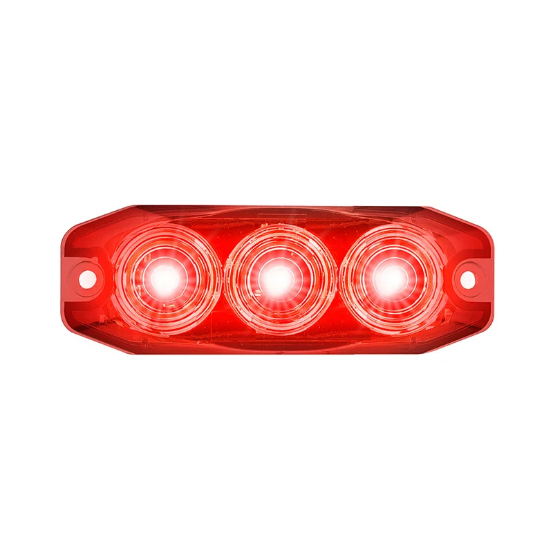 LED compact fog light red lens 12-24v - 2