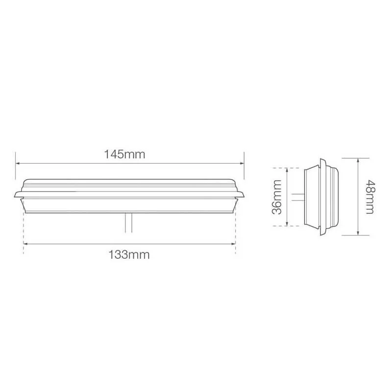 LED Rear light slimline 12-24v 0.18m. cable - 3