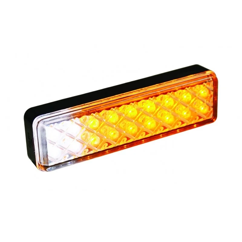 LED Slimline overflatemontert blinklys/positionslys 12-24V 0,18m kabel - 2