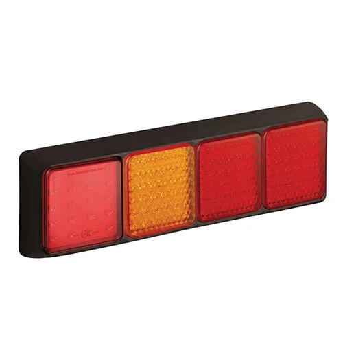 LED Rear light with black bezel 12-24v 40cm. cable