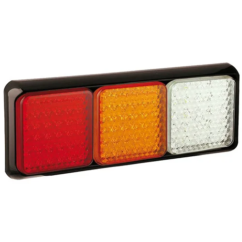 LED Rear light with black bezel 12-24v 40cm. cable