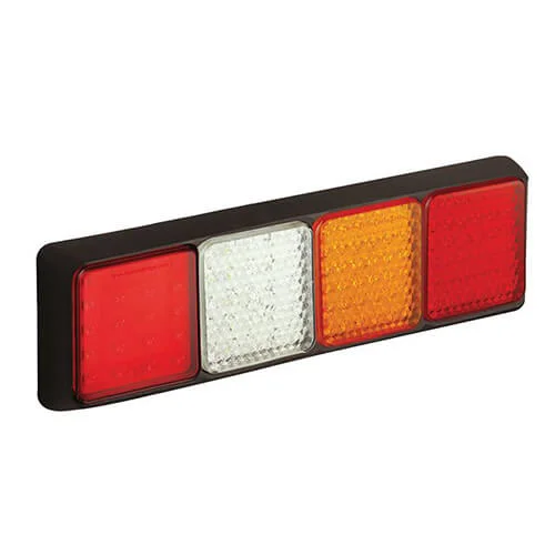 LED baklys med svart ram 12-24V 40cm kabel