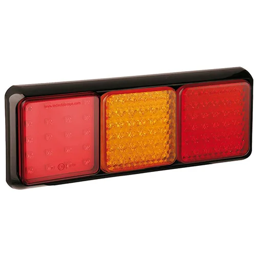 LED Bakljus med svart ram 12-24V 40cm kabel