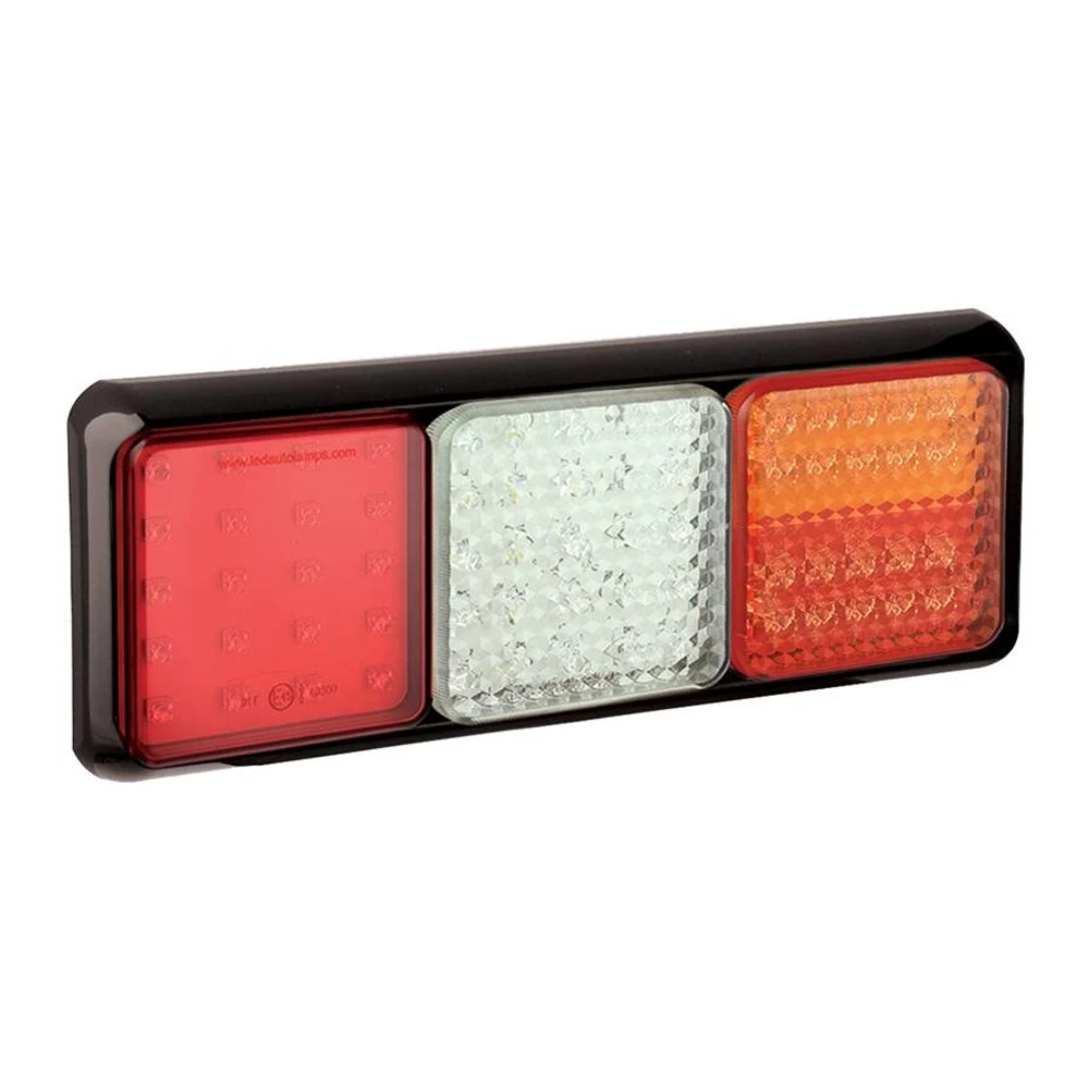 LED Traseiro luz com black bezel 12-24v 40cm. cabo