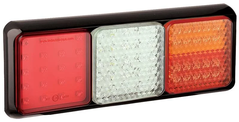 LED Bakljus med svart ram 12-24V 40cm kabel