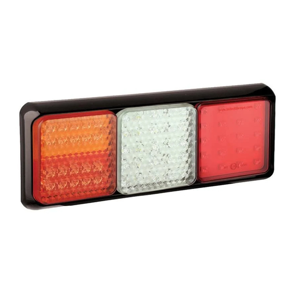 LED Arrière feu avec black bezel 12-24v 40cm. câble