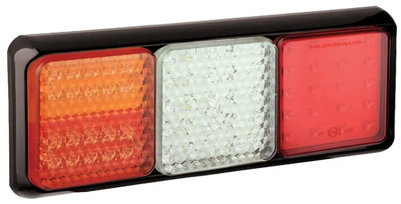 LED Rear light with black bezel 12-24v 40cm. cable
