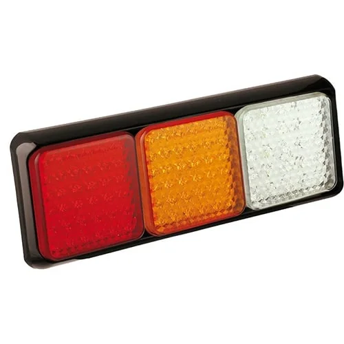 LED Rear light with black bezel 12-24v 40cm. cable