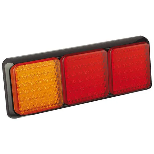 LED baklys med svart ram 12-24V 40cm kabel
