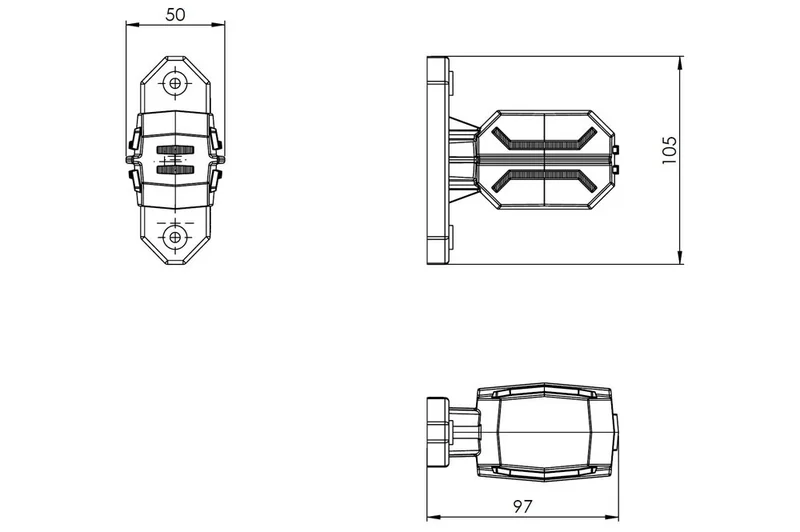 LED Sidemarkeringslys kompakt 12-24V - 6