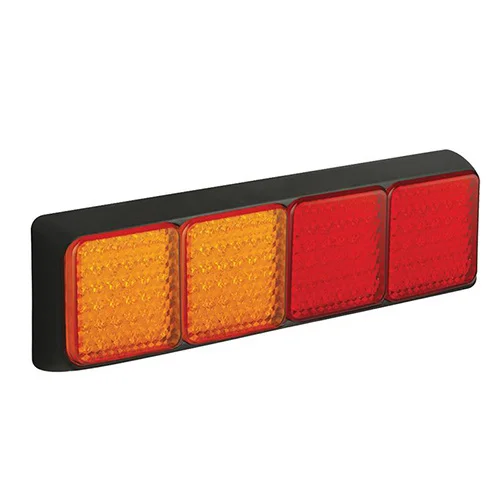 LED Rear light with black bezel 12-24v 40cm. cable