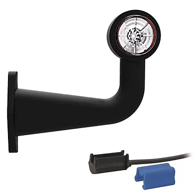 LED broadside lamp with angled stem Left 12-24v 0.75mm². connector