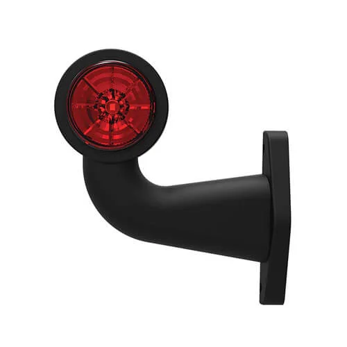 LED broadside lamp with angled stem Left 12-24v 0.75mm². connector - 2