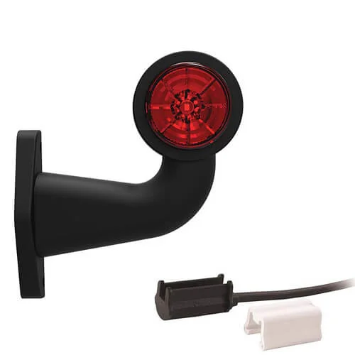 LED Sidomarkeringsljus med vinklad arm Vänster 12-24V 1,5 mm². anslutning - 2